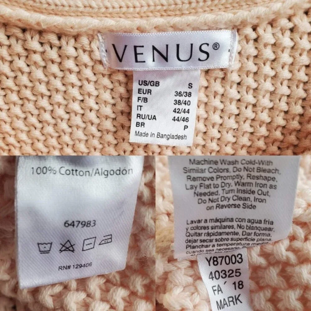 VENUS Peachy Pink Pullover High-Low Sleeveless Sweater Top - S - Picture 10 of 12